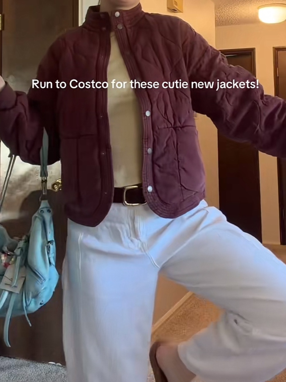 Viral Costco Blank NYC Quilted Snap Jacket | Cranberry Purple | Size S